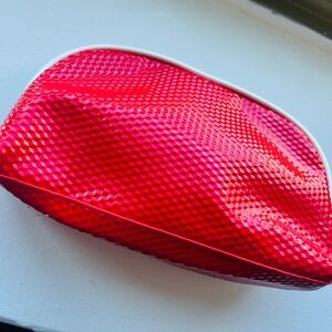 Cosmetic Bag  Elizabeth Arden Small Red Crocodile Faux Leather